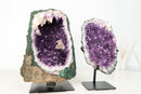Intact Brazilian Amethyst Geode with Calcite Formations – Natural Collector Specimen, No Cement (10 In - 18.1 Lb)