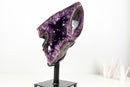 Spectacular AAA-Grade Brazilian Amethyst Geode on Stand – Gemmy Violet Crystal Collector Specimen (Large: 18.9 In - 31.6 Lb)