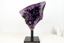 Spectacular AAA-Grade Brazilian Amethyst Geode on Stand – Gemmy Violet Crystal Collector Specimen (Large: 18.9 In - 31.6 Lb)
