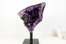 Spectacular AAA-Grade Brazilian Amethyst Geode on Stand – Gemmy Violet Crystal Collector Specimen (Large: 18.9 In - 31.6 Lb)