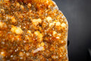 Golden Orange Citrine Crystal Cluster with Botryoidal Rosettes & Sparkling Galaxy Druzy | 10 lbs