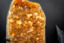 Golden Orange Citrine Crystal Cluster with Botryoidal Rosettes & Sparkling Galaxy Druzy | 10 lbs
