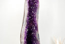 Large AAA-Grade Amethyst Cathedral Geode – Royal Purple Gemmy Crystals & Polished Agate Back (55 Lb / 27 in)