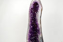 Large AAA-Grade Amethyst Cathedral Geode – Royal Purple Gemmy Crystals & Polished Agate Back (55 Lb / 27 in)