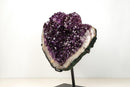 Rare Natural Amethyst Geode Cluster with Twin Crystal Flowers & Etched Deep Purple Points – Large 40 Lb Specimen