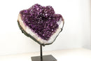 Rare Natural Amethyst Geode Cluster with Twin Crystal Flowers & Etched Deep Purple Points – Large 40 Lb Specimen