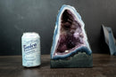 Rare Blue Lace Agate Geode with White Bands, Stalactite Flower & Galaxy Amethyst Druzy – Gallery-Quality Collector’s Piece (9 in | 8 lb)