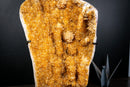 Natural Orange Citrine with Stalactite Rosettes And Calcite Flowers - 5.7 Kg - 12.6 lb