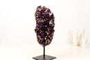 AAA-Grade Brazilian Amethyst Cluster with Rare Cristobalite Inclusions – Deep Saturated Purple Collector Specimen (7.5 Lb - 3.4 Kg)