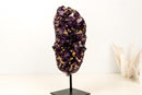 AAA-Grade Brazilian Amethyst Cluster with Rare Cristobalite Inclusions – Deep Saturated Purple Collector Specimen (7.5 Lb - 3.4 Kg)