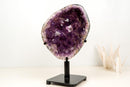 High-Grade Deep Purple Amethyst Geode Cave on Stand – Large Crystal Points, Collector Specimen from Brazil | 7.3 Kg - 16.1 lb