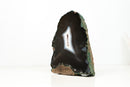 Rare Natural Black Lace Agate Geode with White Agate Center – Undyed Brazilian Collector Specimen (7.5 In - 6.6 Lb)