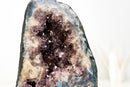 Rare Agate Geode – Intact Formation with Purple Amethyst & Natural Landscape Patterns