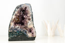 Rare Natural Agate Geode with Purple Amethyst & Scenic Mineral Formations