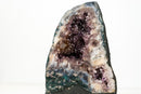 Rare Natural Agate Geode with Purple Amethyst & Scenic Mineral Formations
