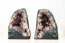 Rare Pair of Agate Geodes – Intact Formations with Purple Amethyst & Natural Landscape Patterns (9.9 Kg - 22 lb)