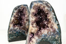 Rare Pair of Agate Geodes – Intact Formations with Purple Amethyst & Natural Landscape Patterns (9.9 Kg - 22 lb)