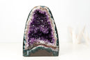 Small High-Grade Natural Amethyst Geode – Gemmy Violet Druzy, Agate Matrix & Stalactite Formation, 100% Natural / No Cement