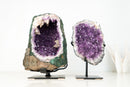 Intact Brazilian Amethyst Geode with Calcite Formations – Natural Collector Specimen, No Cement (10 In - 18.1 Lb)