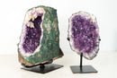 Intact Brazilian Amethyst Geode with Calcite Formations – Natural Collector Specimen, No Cement (10 In - 18.1 Lb)