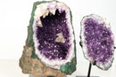 Intact Brazilian Amethyst Geode with Calcite Formations – Natural Collector Specimen, No Cement (10 In - 18.1 Lb)