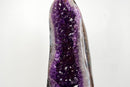 AAA-Grade Royal Purple Amethyst Cathedral Geode – Large Gemmy Crystal Points & Polished Agate Back (55 Lb / 27 in)