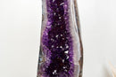 AAA-Grade Royal Purple Amethyst Cathedral Geode – Large Gemmy Crystal Points & Polished Agate Back (55 Lb / 27 in)