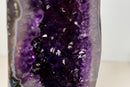 AAA-Grade Royal Purple Amethyst Cathedral Geode – Large Gemmy Crystal Points & Polished Agate Back (55 Lb / 27 in)