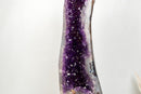 Large AAA-Grade Amethyst Cathedral Geode – Royal Purple Gemmy Crystals & Polished Agate Back (55 Lb / 27 in)