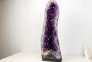 Large AAA-Grade Amethyst Cathedral Geode – Royal Purple Gemmy Crystals & Polished Agate Back (55 Lb / 27 in)