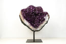 Rare Natural Amethyst Geode Cluster with Twin Crystal Flowers & Etched Deep Purple Points – Large 40 Lb Specimen
