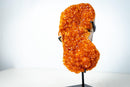 Small Citrine Crystal Cluster on Custom Stand – Sparkling Golden Orange Galaxy Druzy (4.7 Kg / 10.5 lb) - E2D Crystals & Minerals