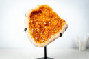 Golden Yellow Citrine Geode Cluster – Large Sparkling Crystal Druzy (5.4 Kg / 12.0 lb) - E2D Crystals & Minerals