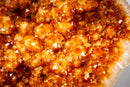Rare Brazilian Citrine Geode with Dozens of Flower Stalactites & Sparkling Orange Druzy – (Large: 18 Kg / 40 lb) - E2D Crystals & Minerals