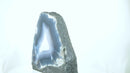 Blue Agate Geode with All-Natural Sea-Blue and White Agate Laces