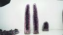Paar extragroße, tiefviolette Amethystkathedralen