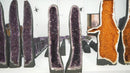 Spectacular Pair of Tall Amethyst Geodes with High-Grade Deep Purple Amethyst Druzy