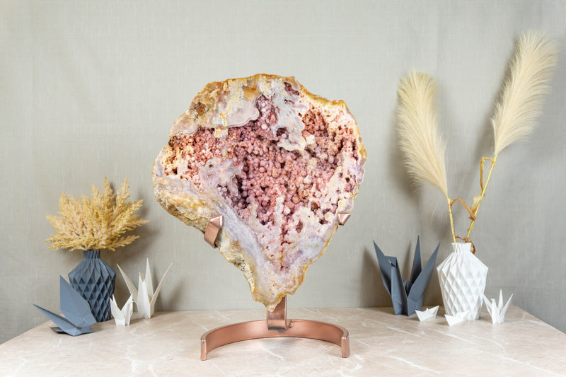 Gallery Grade Large AAA Natural Pink Amethyst Geode - E2D Crystals & Minerals