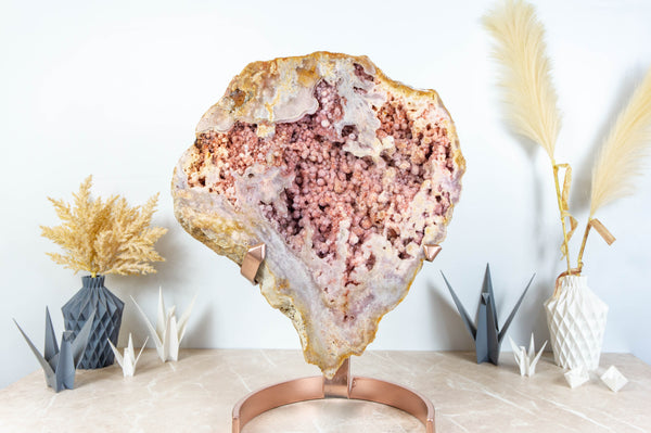 Gallery Grade Large AAA Natural Pink Amethyst Geode - E2D Crystals & Minerals