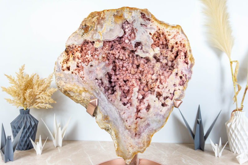 Gallery Grade Large AAA Natural Pink Amethyst Geode - E2D Crystals & Minerals