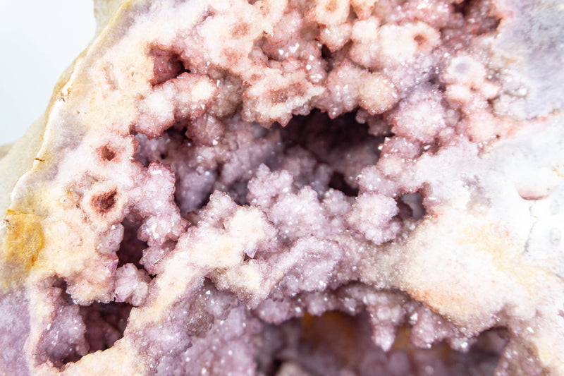 Museum AAA Natural Pink Amethyst Geode Sparkly Rose Amethyst Druzy - 64 Lb X Large - E2D Crystals & Minerals