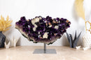 Rare Large AAA Amethyst Cluster with Calcite and Cristobalite - E2D Crystals & Minerals