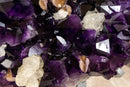 Rare Large AAA Amethyst Cluster with Calcite and Cristobalite - E2D Crystals & Minerals