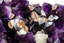 Rare Large AAA Amethyst Cluster with Calcite and Cristobalite - E2D Crystals & Minerals