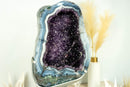 Rare World-Class Amethyst Geode with White and Blue Lace Agate