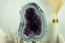 World-Class Amethyst Geode with White and Blue Lace Agate