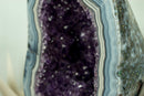 World-Class Amethyst Geode with White and Blue Lace Agate