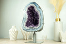 World-Class Amethyst Geode with White and Blue Lace Agate