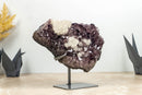 Amethyst Cluster with Flower Crystal Calcite on Metal Stand collective
