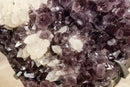 Amethyst Cluster with Flower Crystal Calcite on Metal Stand collective